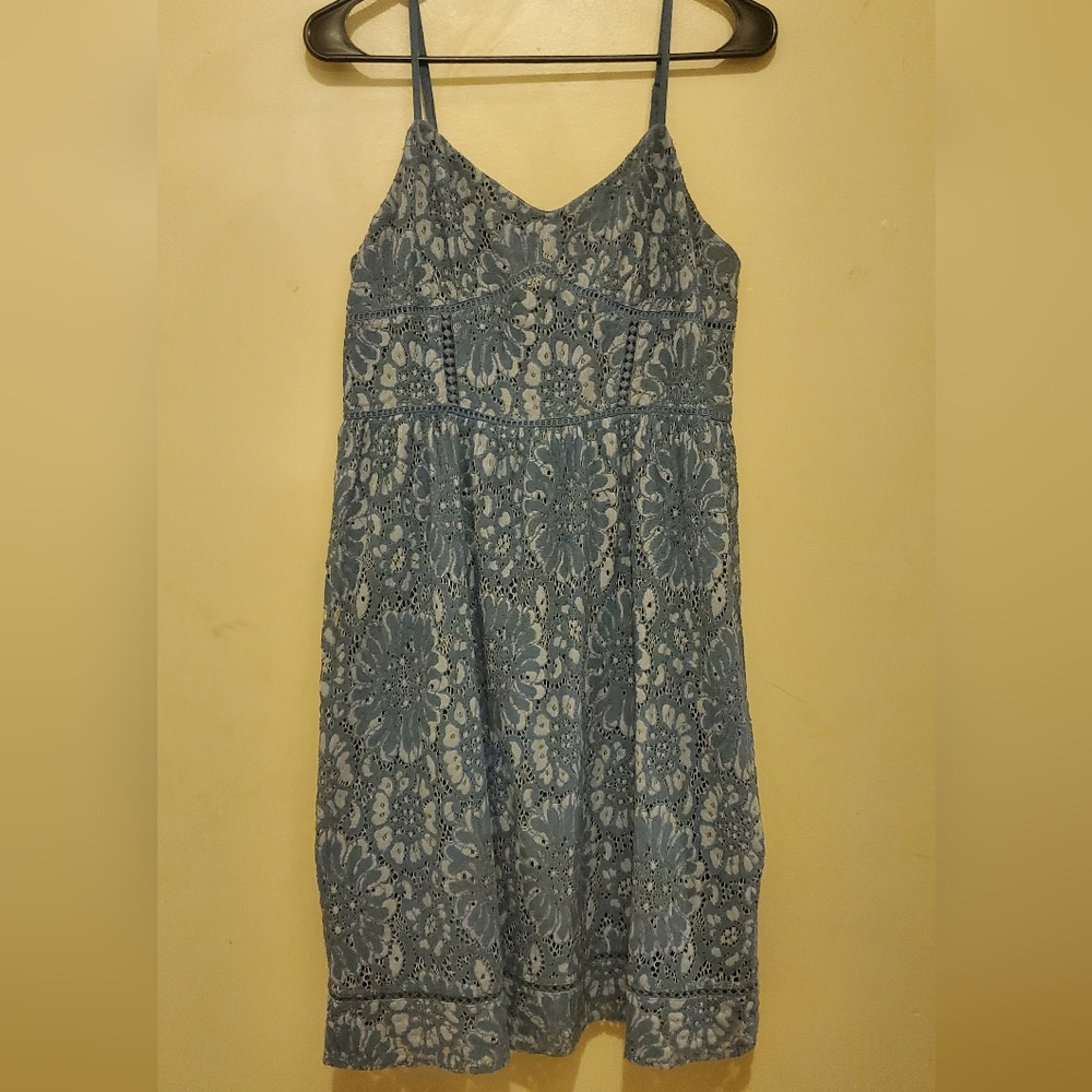 LOFT blue lace dress